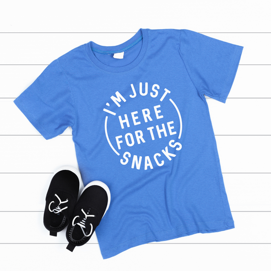 I'm Just Here for the Snacks Kids Tee