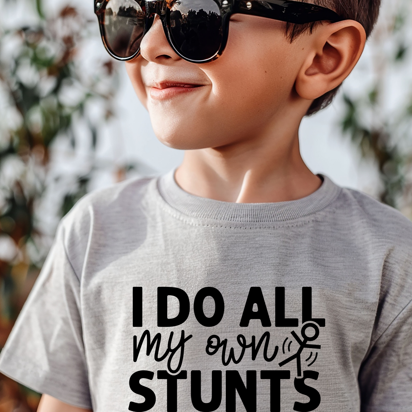 I Do All My Own Stunts Kids Tee