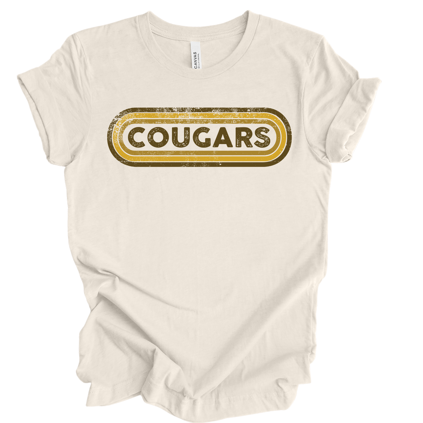 Retro Cougars Mascot Tee