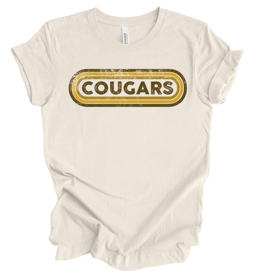 Retro Cougars Mascot Tee