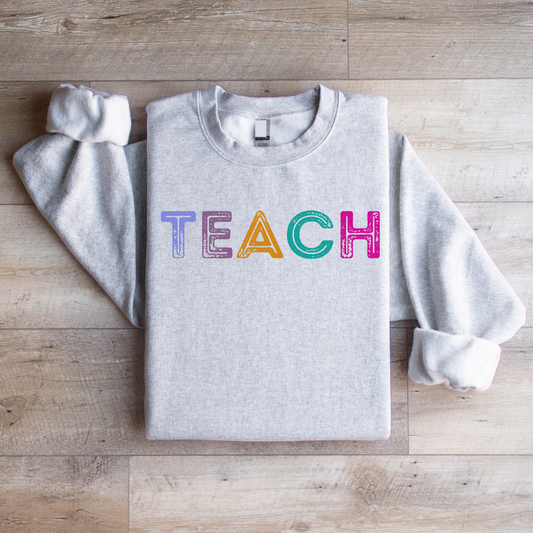 Multicolored TEACH Print