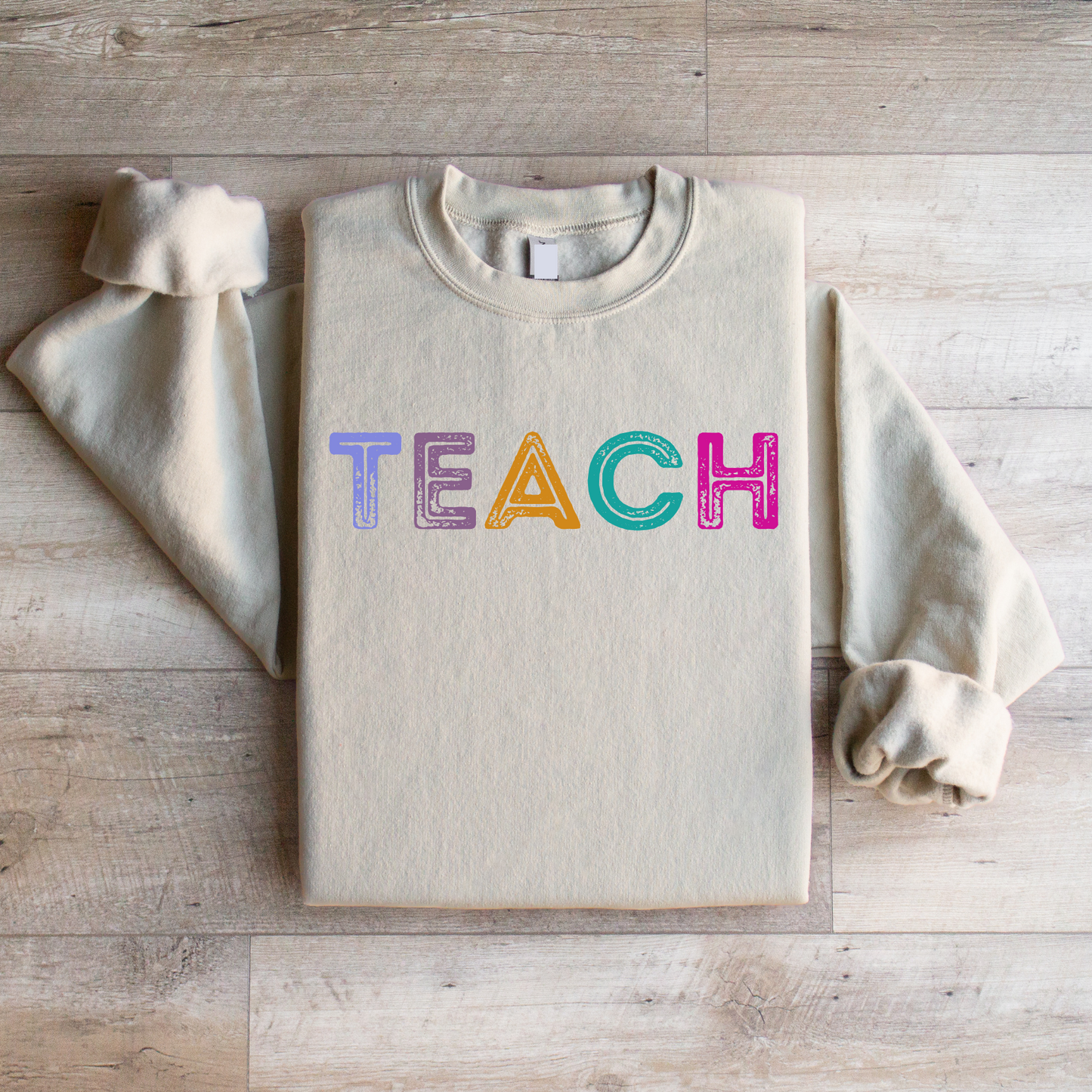 Multicolored TEACH Print