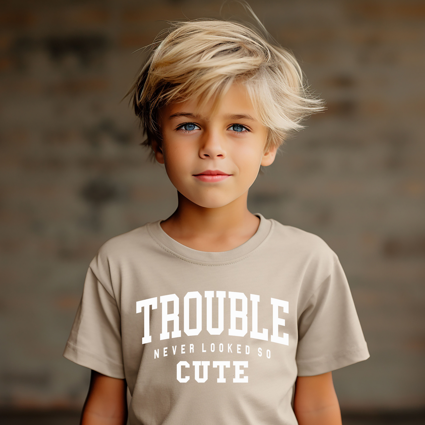 Trouble Never Looked So Cute Kids Tee